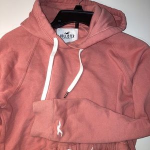 Hollister Pullover Hoodie Cropped Pink